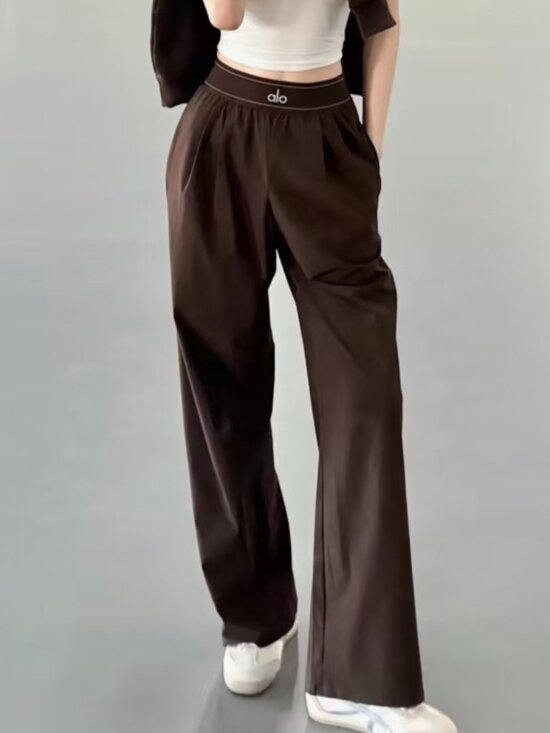 ALO Yoga Pants - ALO Yoga Suit Up Wide Leg Pants🍂Espresso M🤭Warm Neutral Chic (Regular NWT)